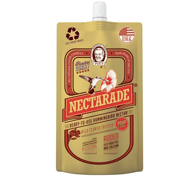 Pop's Birding - Wholesale Bird Feeder - Nectarade Hummingbird Nectar, Liquid Ready to Use (8.5 oz)
