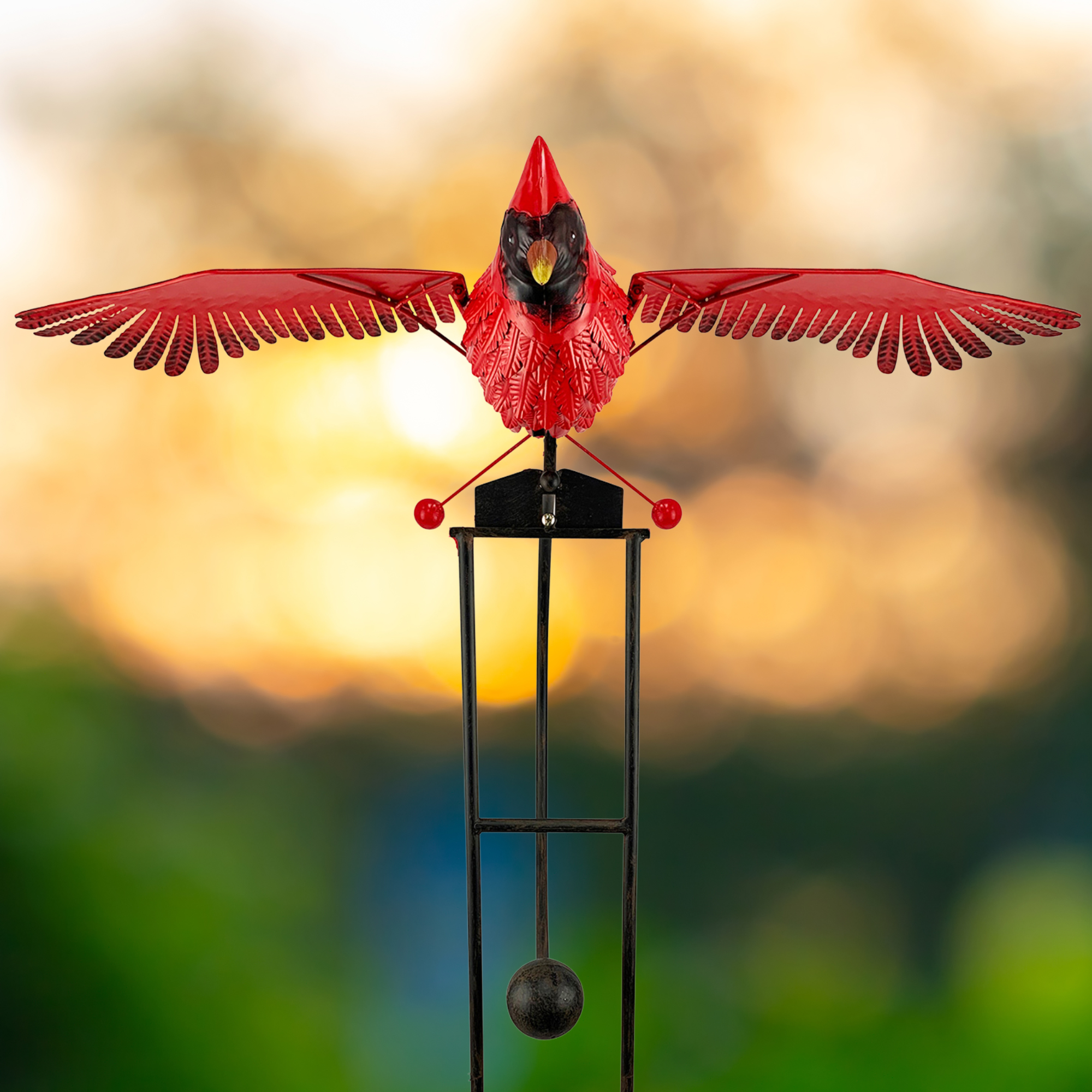 RCS Gifts - Wholesale Outdoor Ornament/Decor - Large Cardinal Garden Balance Rocker – over 3 ft Wingspan!1