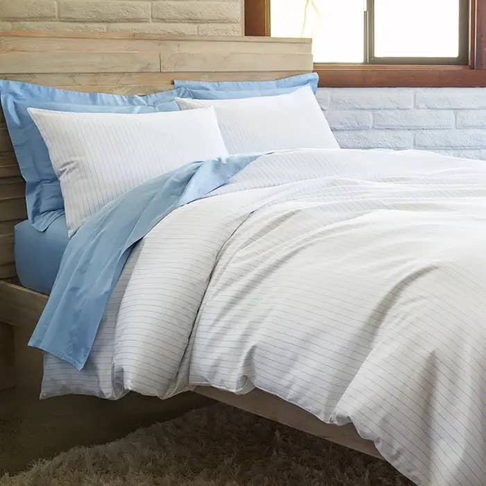 Cannes River Blue Twin Xl Sateen Duvet Cover for wholesale by Hotel Collection by Garnier Thiebaut