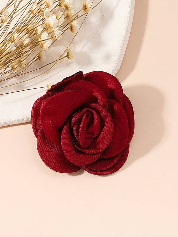 VividLux - Wholesale Brooch - Solid Color Three-Dimensional Flower Brooch Accessories8