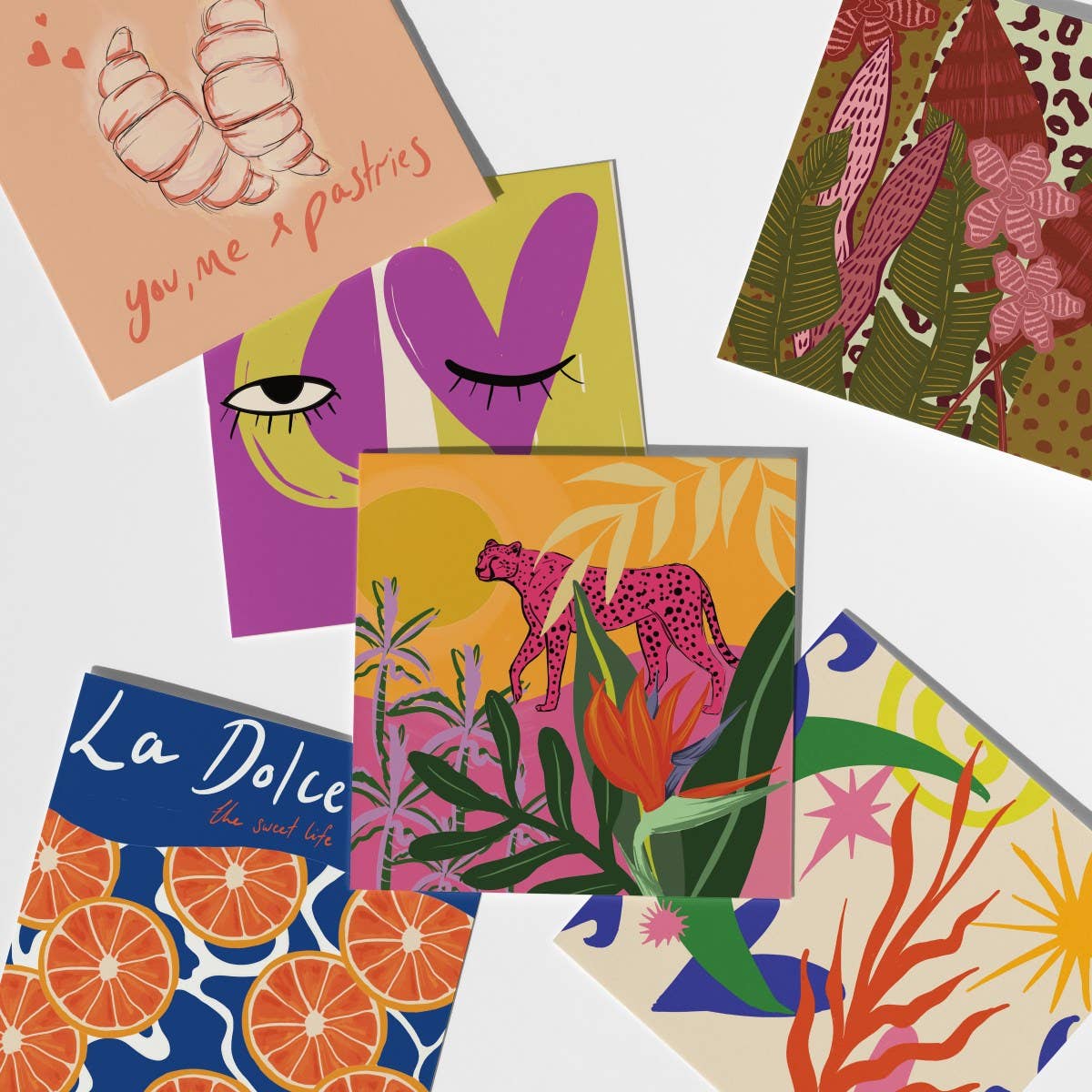 Salty Melon Prints - Wholesale Birthday Card - Mixed (Mini & Standard) Card Large Bundle with FREE stand3