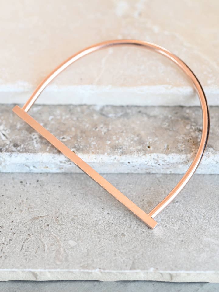 Round & Square Bangle 3mm for wholesale by Amy Mead Jewellery