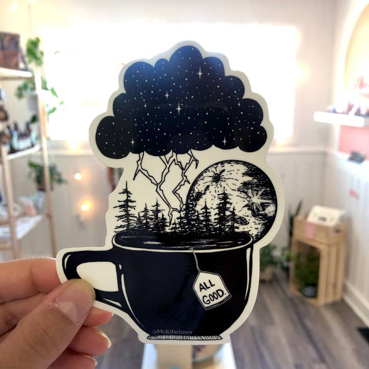 Meli TheLover – wholesale Sticker – Stickers Waterproof Vinyl - Storm TeaCup3