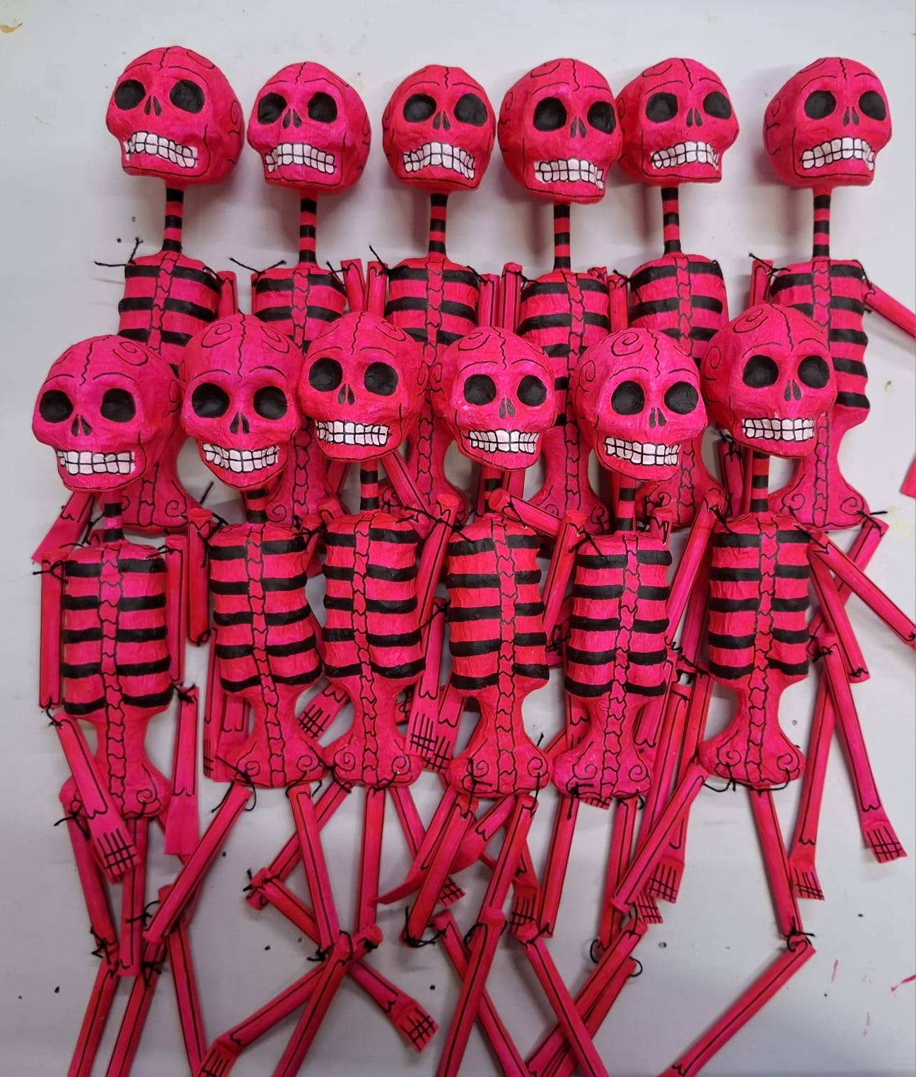 Viva Greetings - Wholesale Decorative Figurine - Paper Mache Calavera Day of the Dead Skeleton Colored3