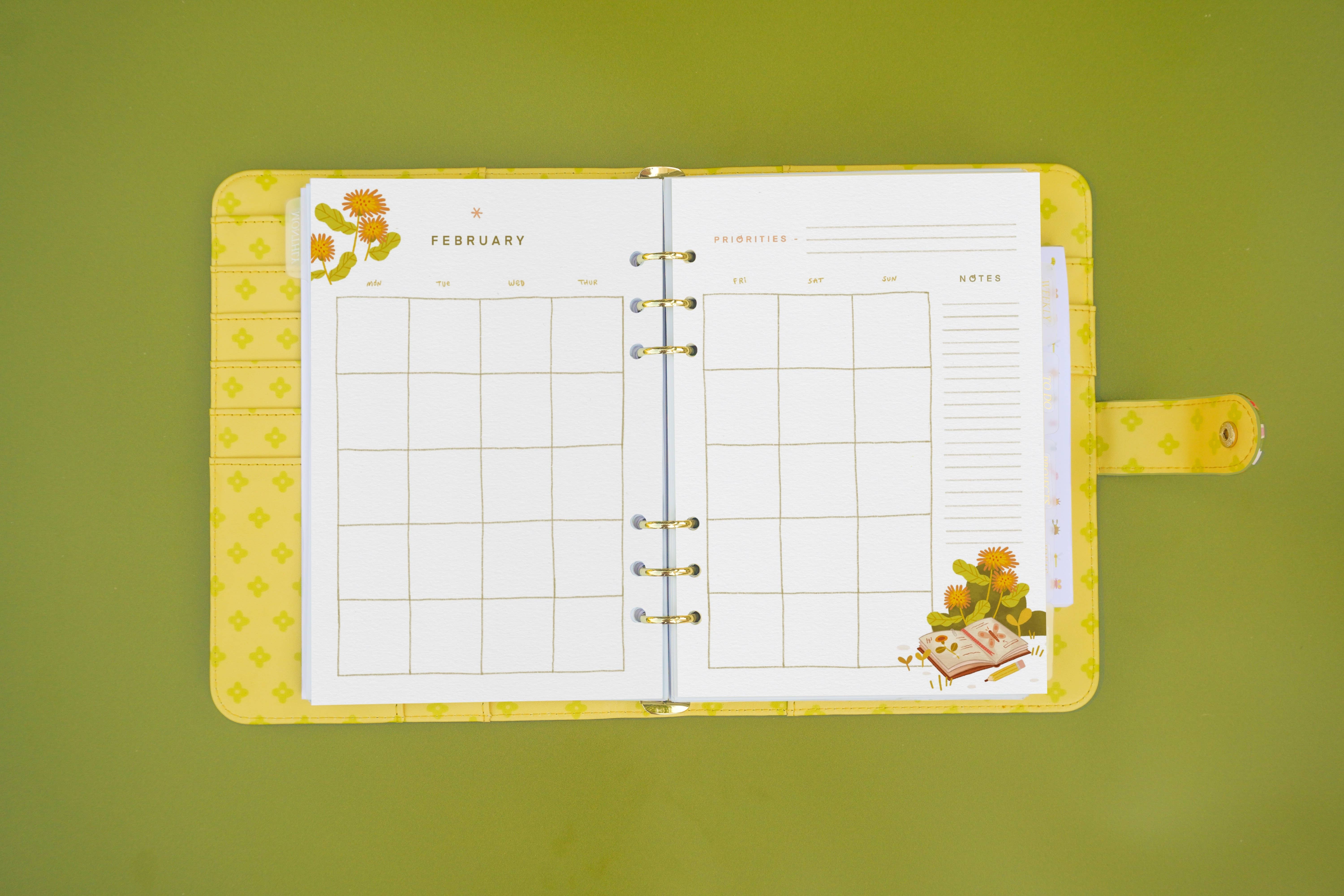 Ocean Hughes - Wholesale Planner - A5 Monthly & Weekly Planner Inserts3