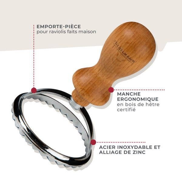 Fackelmann – Engroshandel Køkkenredskab – Fackelmann rund ravioliformer 6,5 cm med flosset kant3