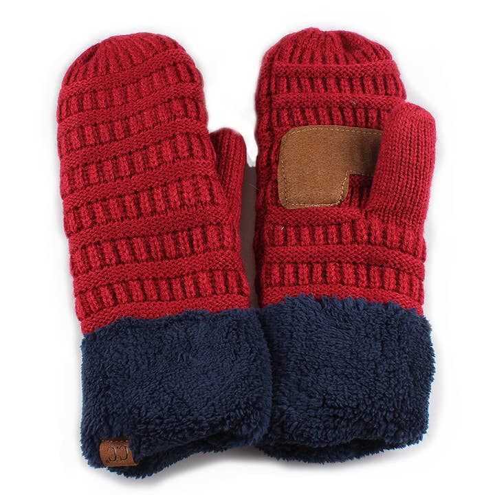 Truly Contagious - Wholesale Mittens - Women's - CC Color Block Unisex Mittens ( MT-57 )1