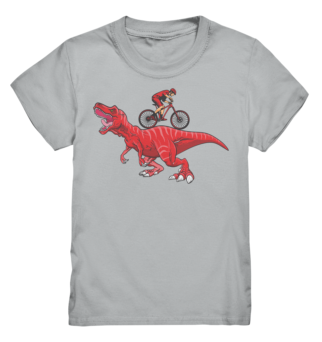 Tigerlino® - Wholesale Screen Printed T-Shirt - Kids - Dinosaur bike dinosaur kids t-shirt0
