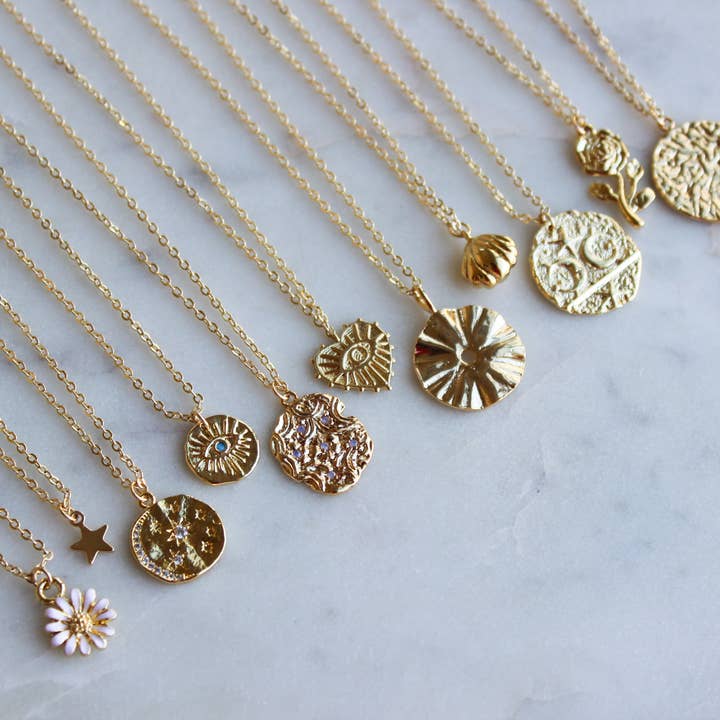 Laalee Jewelry - Wholesale Pendant/Charm Necklace - Gold Layering Necklace, Celestial Necklace, Layered Jewelry7