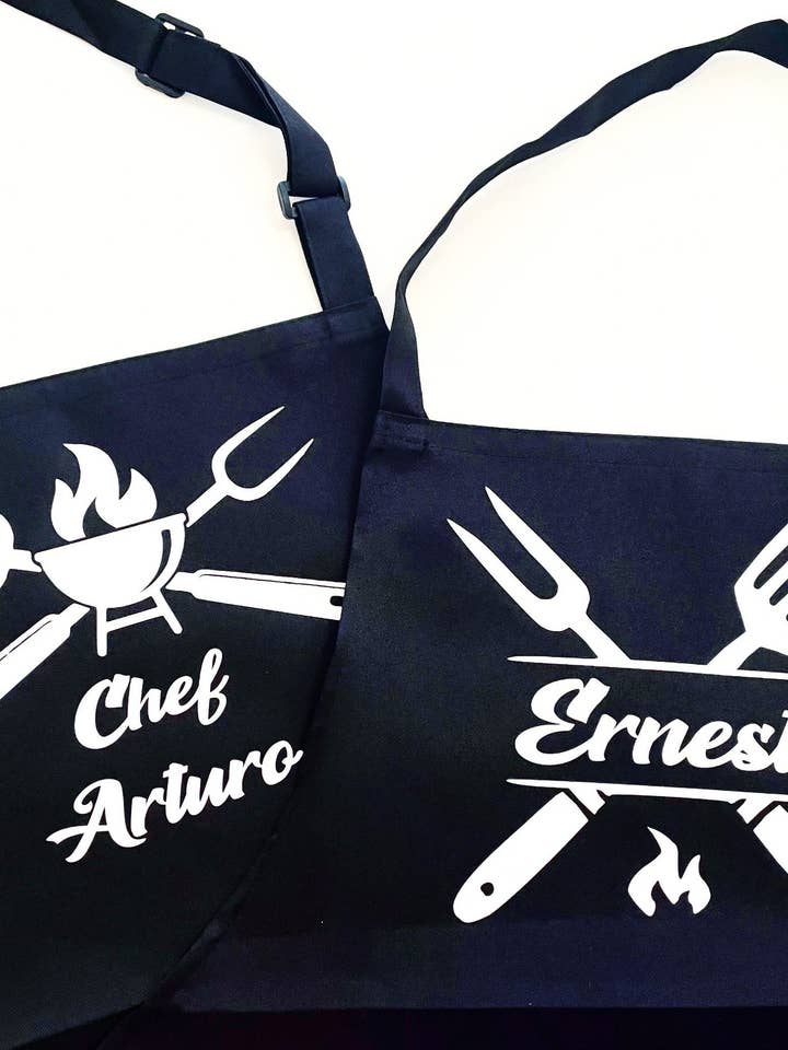 Personalized Apron For Men, BBQ Apron for wholesale by OMMO Designs