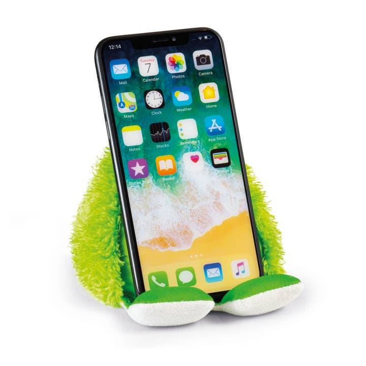 Thinking Gifts Company Ltd – Großhandel Telefon-/Tablet-Ständer – Plusheez 2-in-1-Telefonhalter mit Mikrofaser-Bildschirmreiniger