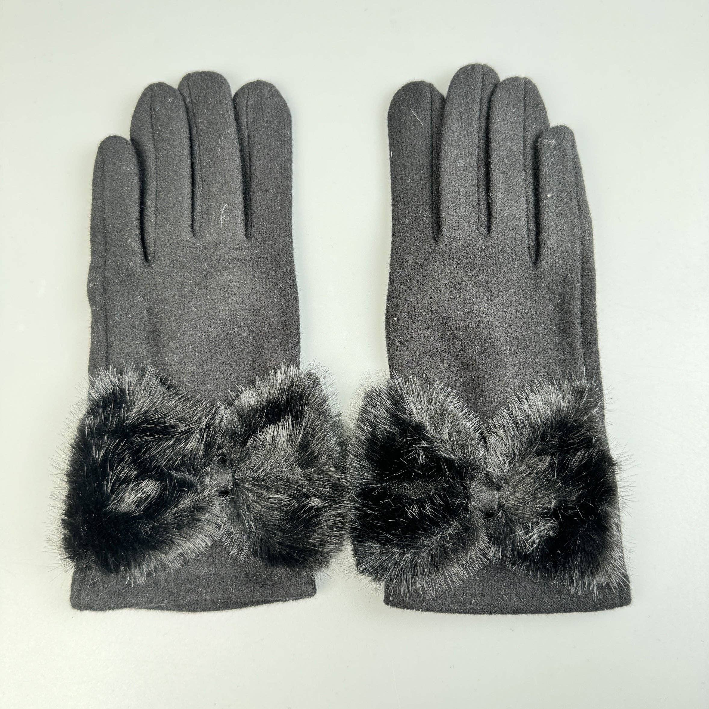 Ole - Venta al por mayor Guantes - Mujer - Guantes de Pantalla Táctil con Lazo de Piel Sintética GL00599