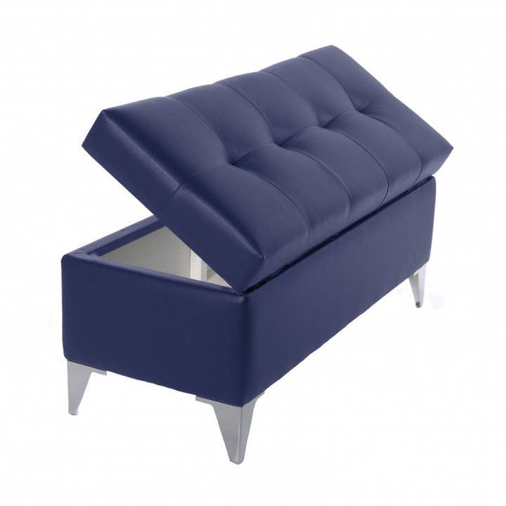 Retro förvaringspuff med metallben för wholesale av Pufmania