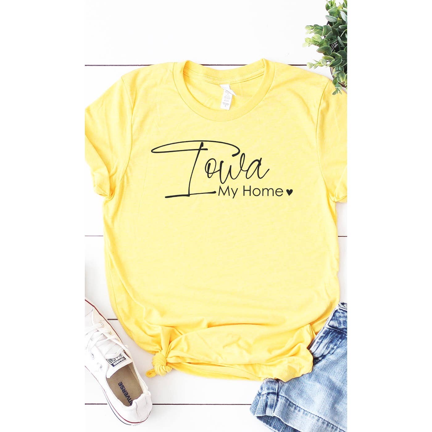 Kissed Apparel - Wholesale Screen Printed T-Shirt - Women's - Iowa my home graphic tee5