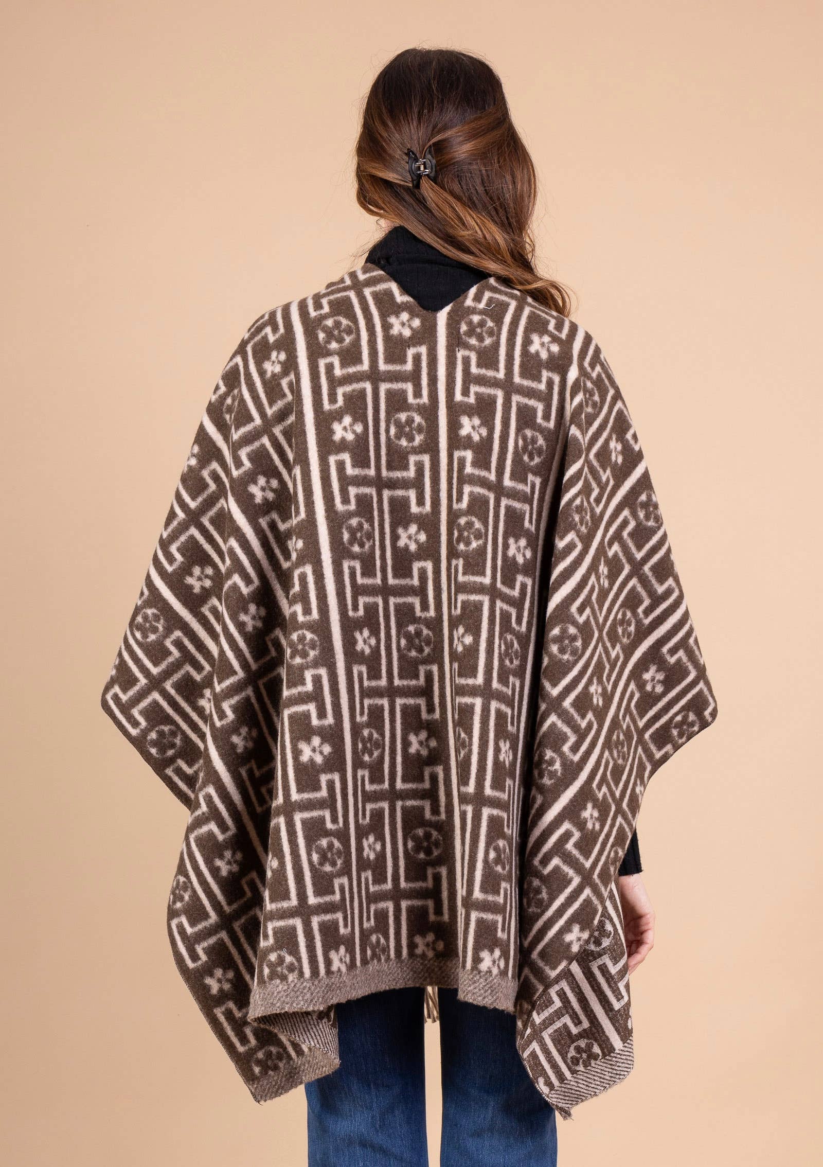 LINEN & COTTON HOUSE - Vente Poncho – femme - 40811 PONCHO IMPRIME AUTUMN WINTER CLOTHING 14