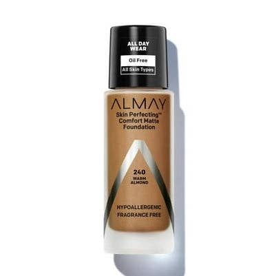 Maquilhagem Almay Skin Perfecting Comfort Matte Foundation, Hipoalergénica, 240 Amêndoas Quentes, 1 fl oz por atacado de Kasa Style