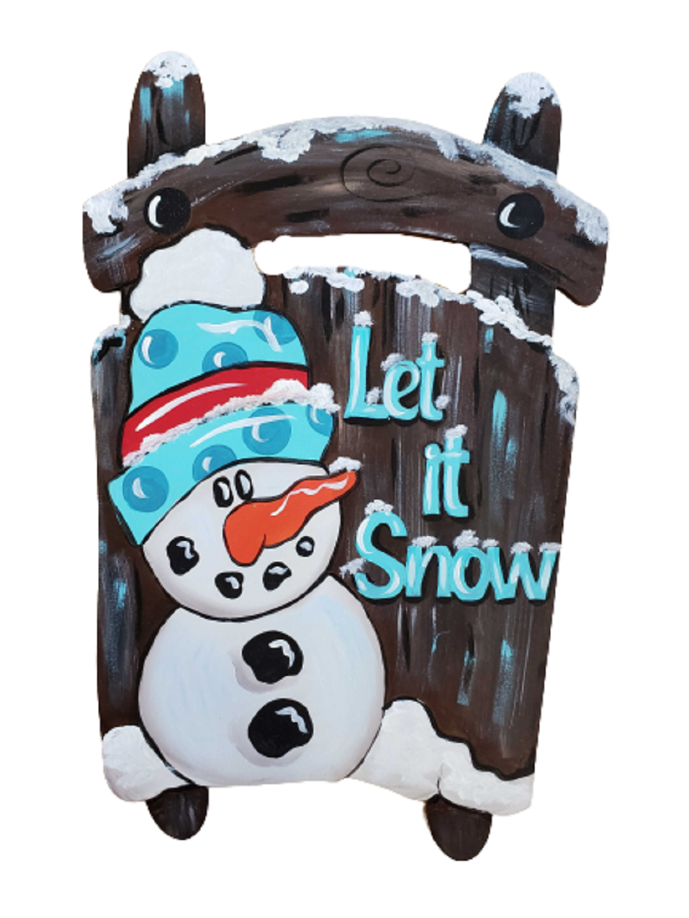 Diverse Woodworking - Wholesale Cutouts - Sled Unfinished Wood Cutout Style 31