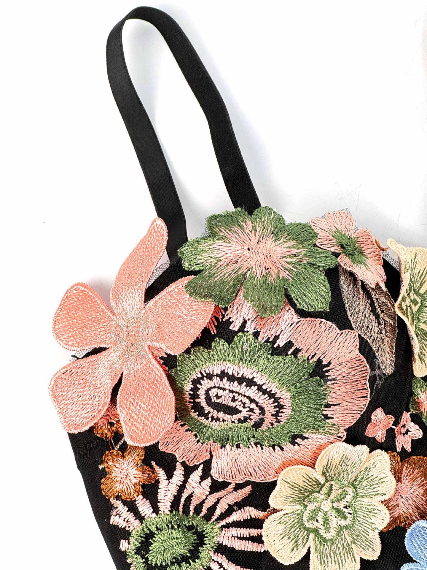 Colore come immagini VE006Y Top a fascia ricamato floreale retrò con reggiseno in vendita all'ingrosso su Faire5