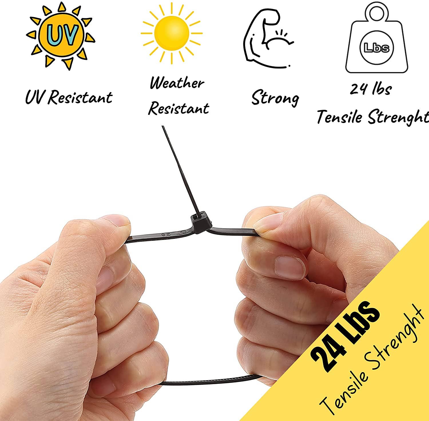 Bates Choice - Vente Outil de bricolage - Bates - Attaches de câble à glissière, paquet de 150, tailles assorties, 4/8/12 pouces4