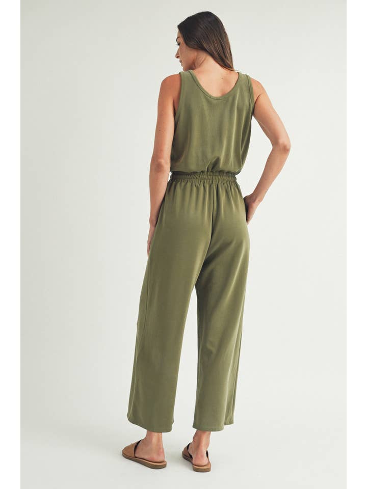 ELLE GREY - Wholesale Jumpsuit - Women's - EASYGOING HENLEY JUMPSUIT
