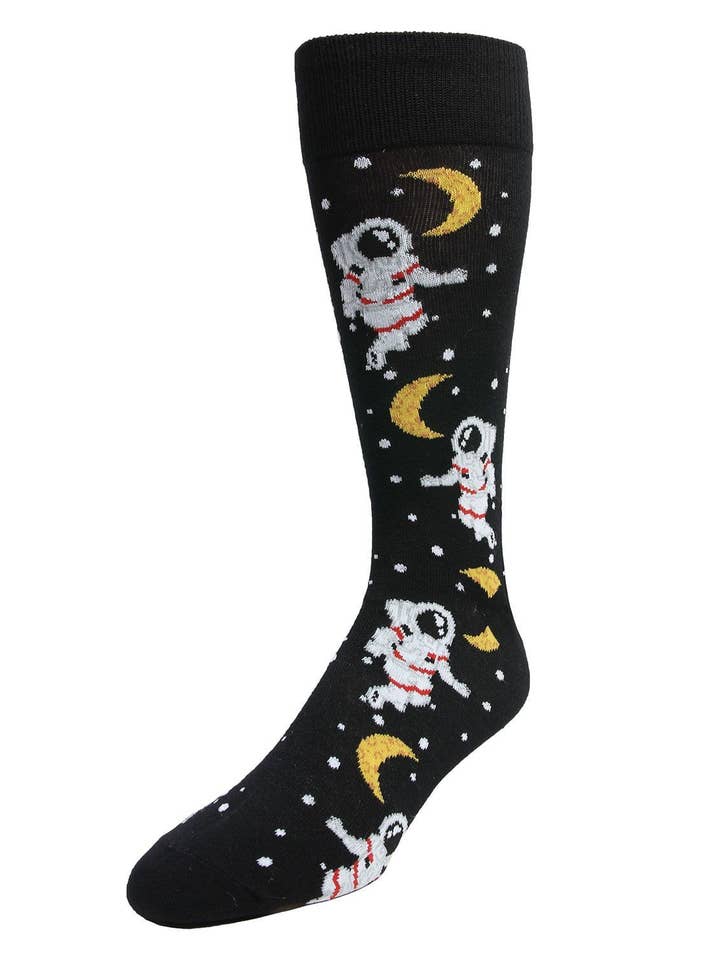 MeMoi Stellar Moonwalk Astronaut Men's Socks for wholesale by Infinity Classics International Inc.