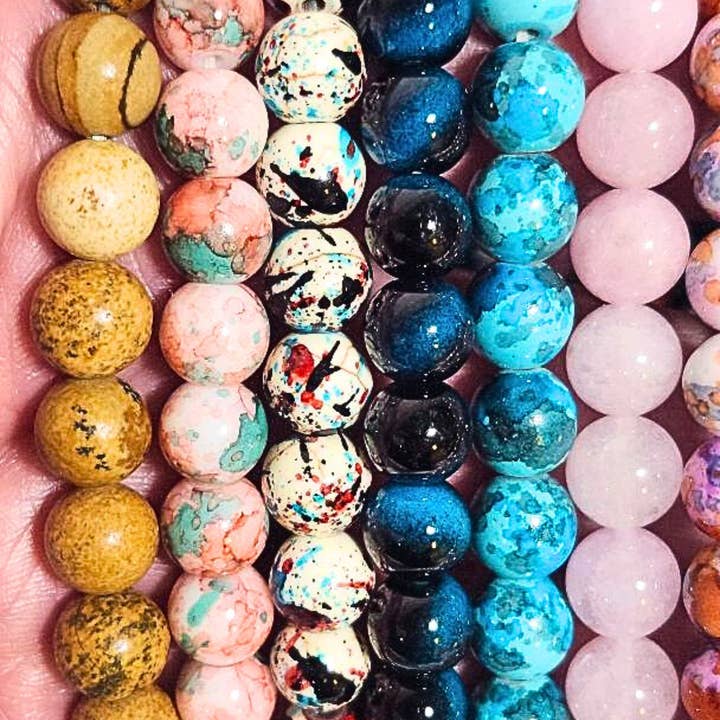 Paradise Island Gold and Silver - Wholesale Beaded Bracelet - BULK: Bracelet Confetti – Lot of 24 Beaded Bracelets (Mixed)3