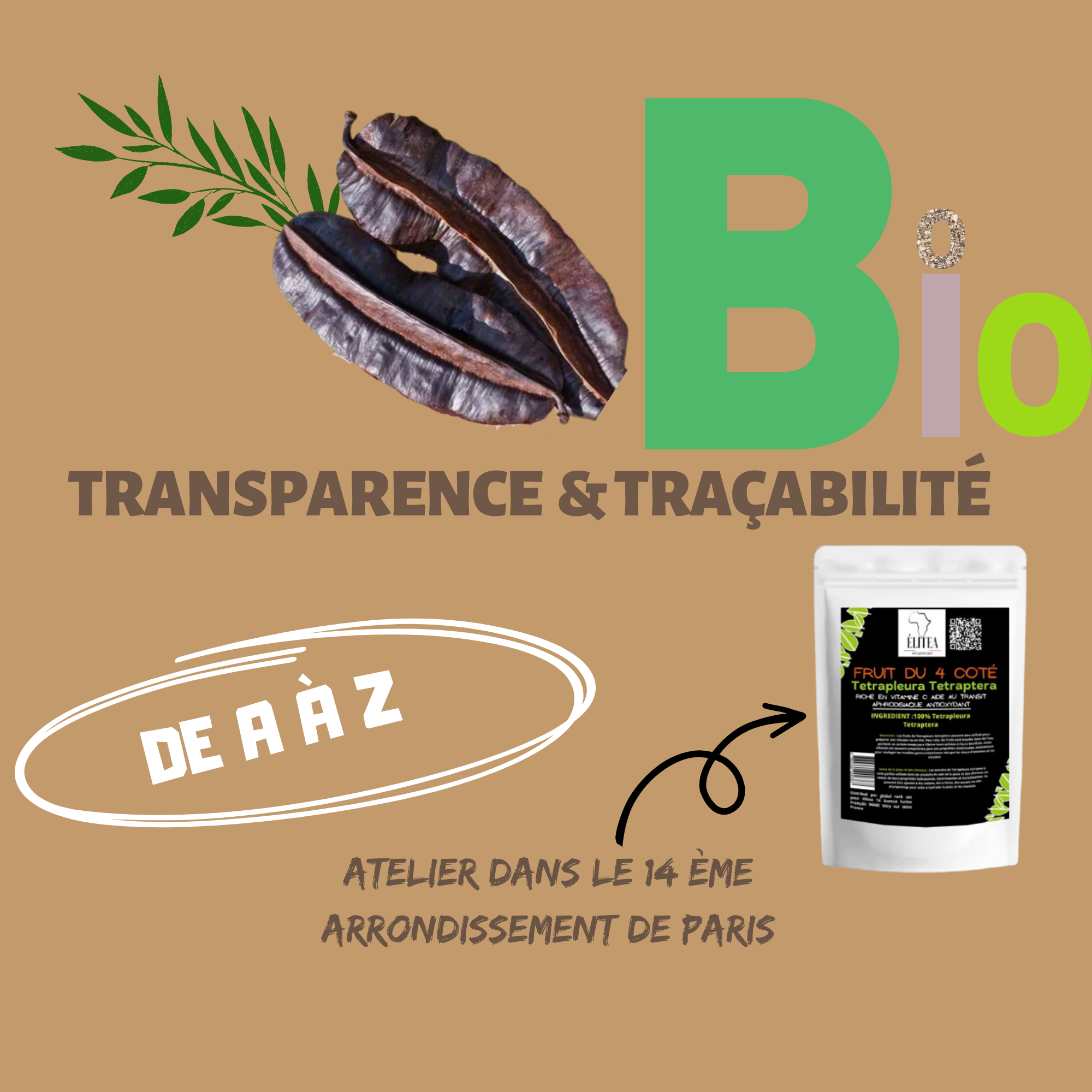 ELITEA - Wholesale Health/Detox Tea - 4 pieces Organic Four Sides Fruit2