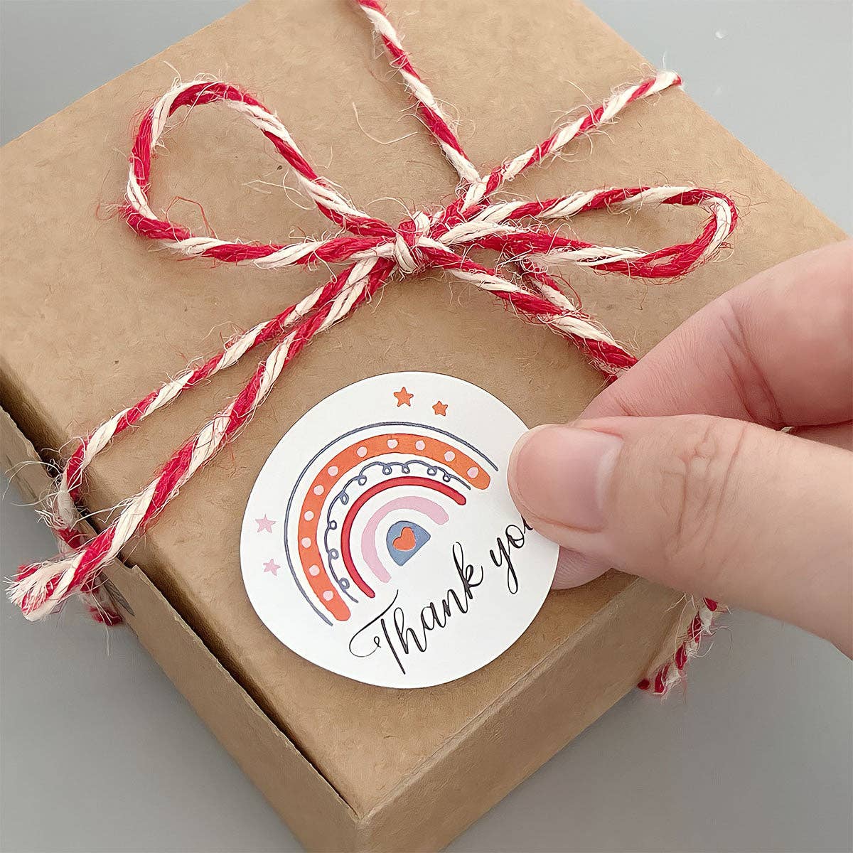 Wrapables.com - Wholesale Sticker - Wrapables 1.5 inch Rainbow Thank You Stickers Roll3