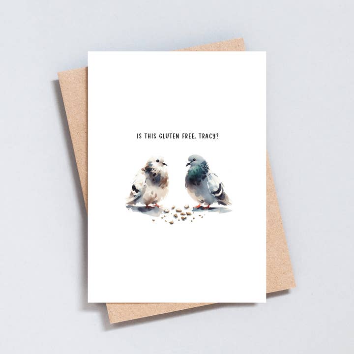 Je suis en fait sans gluten, carte de vœux amusante. pour la vente par The Type Club