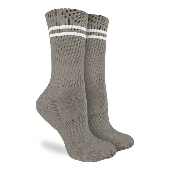 Women's Athletic Socks, Stone Gray for wholesale by Good Luck Sock