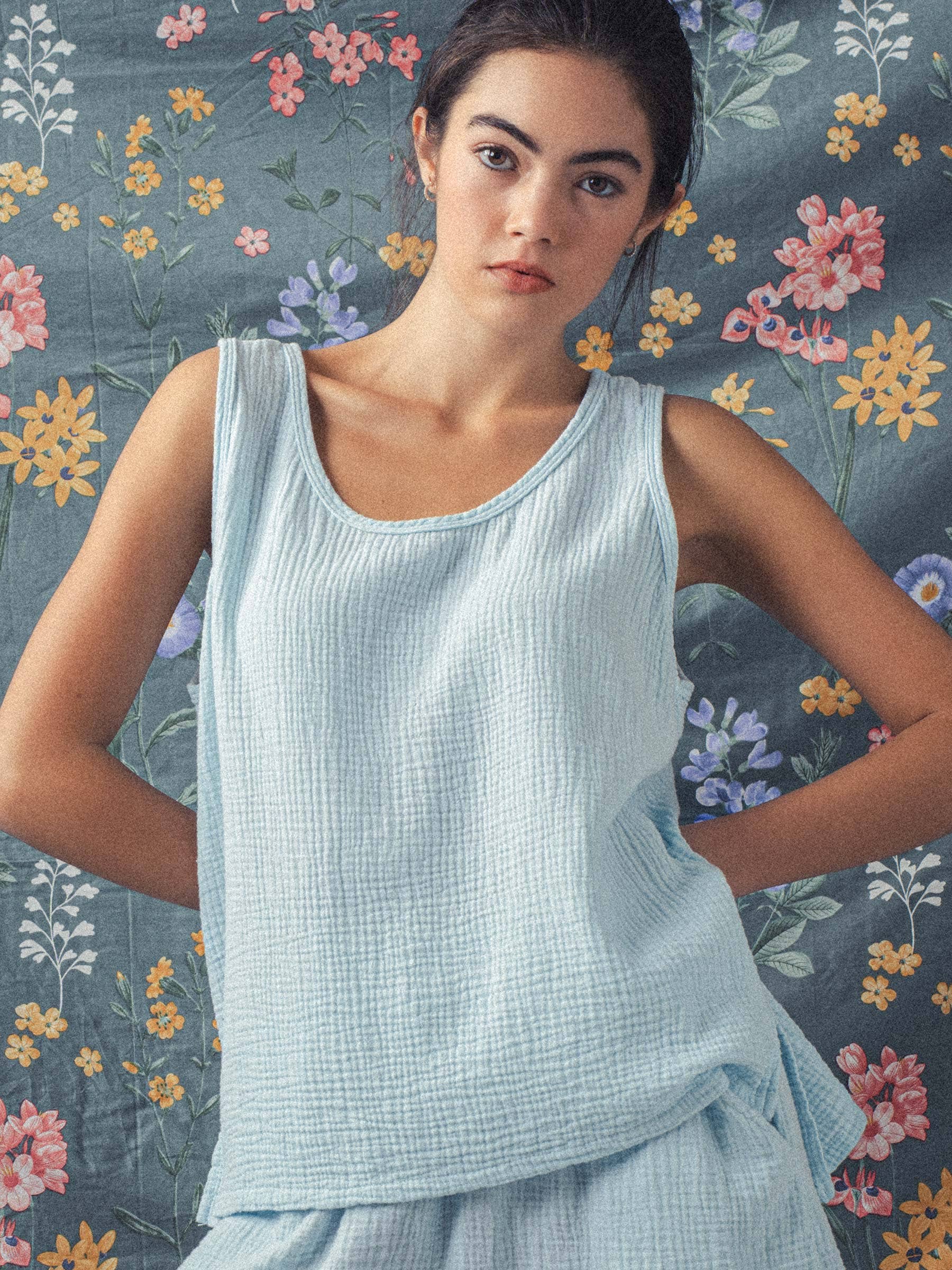 Urban Daizy - Wholesale Tank Top - Women's - Vintage Washed Double Gauze Tank Top6