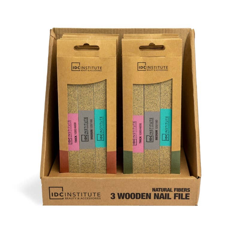 Aquarius Cosmetic SLU - Wholesale Toothbrush - IDC INSTITUTE NATURAL FIBERS NAIL FILES SET 3PCS1