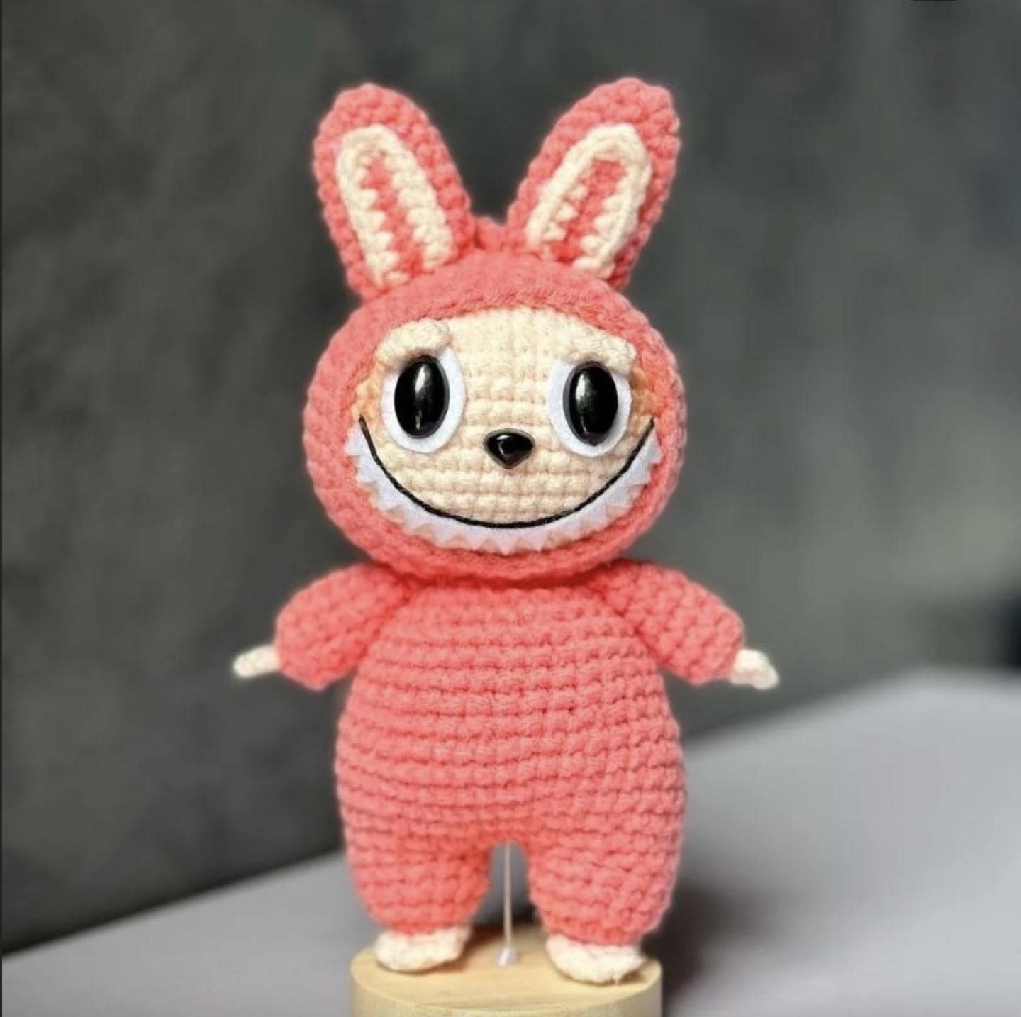 TOMOPOD LLC - Wholesale Stuffed/Plush Toy - Kids & Baby - Crochet Labubu, Funny Smiling Bunny, Amigurumi Monster0