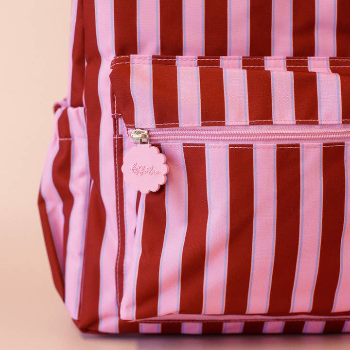 Fox & Fallow - Wholesale Backpack – Child - Burgundy Stripe Backpack6