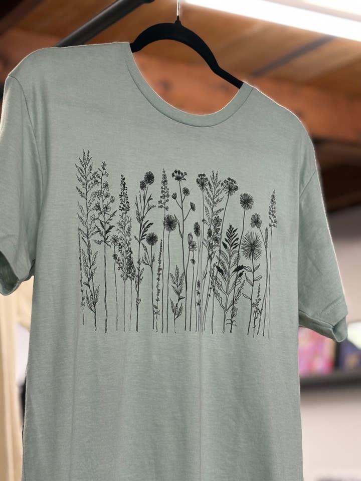 Flower patch tee for wholesale by ID Apparel