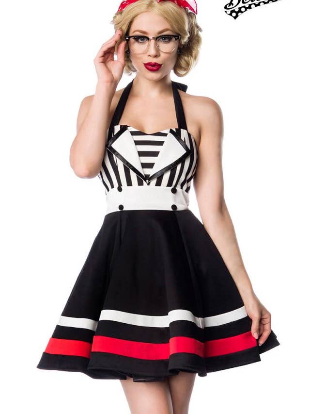 Retro kjole med cirkelskørt og rund hals for engroshandel hos Atixo GmbH (Belsira)