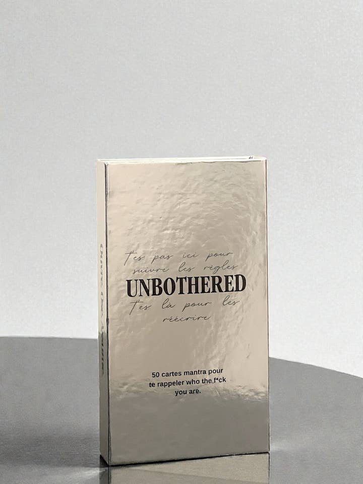 Jeu de 50 cartes d’affirmations pour la vente par UNBOTHERED FR