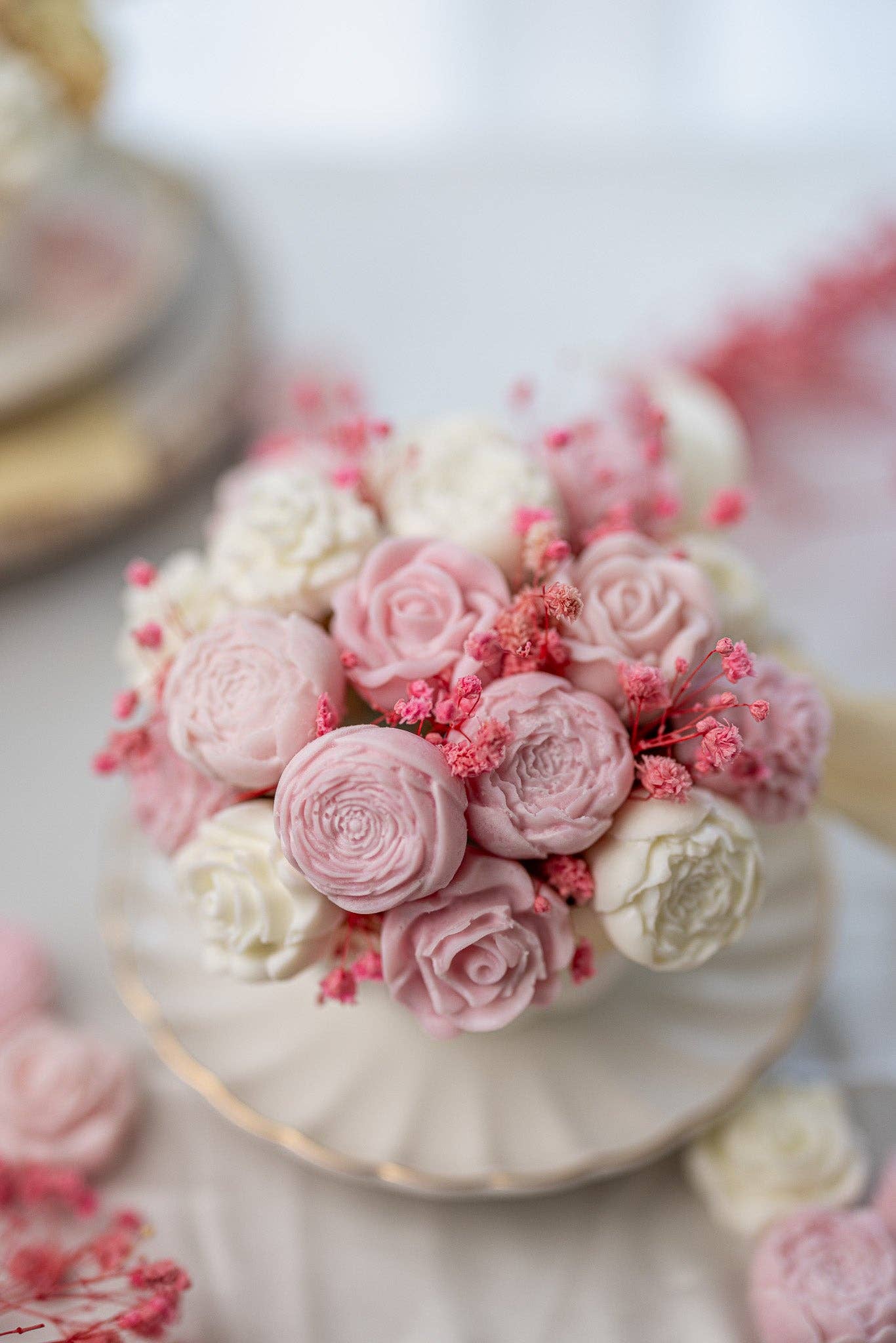 MySunshineCandless - Wholesale Novelty Candle - Peony Flowers Bouquet in a Cup3