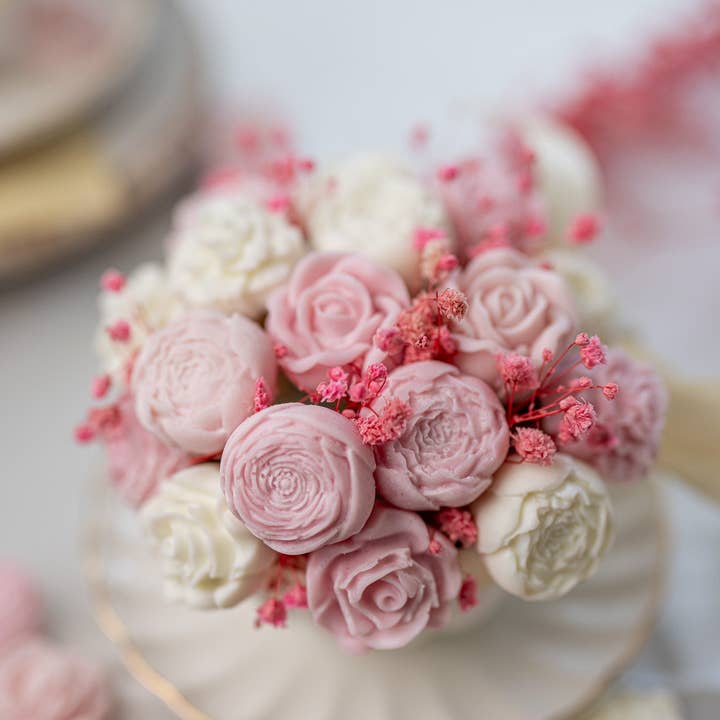 MySunshineCandless - Wholesale Novelty Candle - Peony Flowers Bouquet in a Cup3