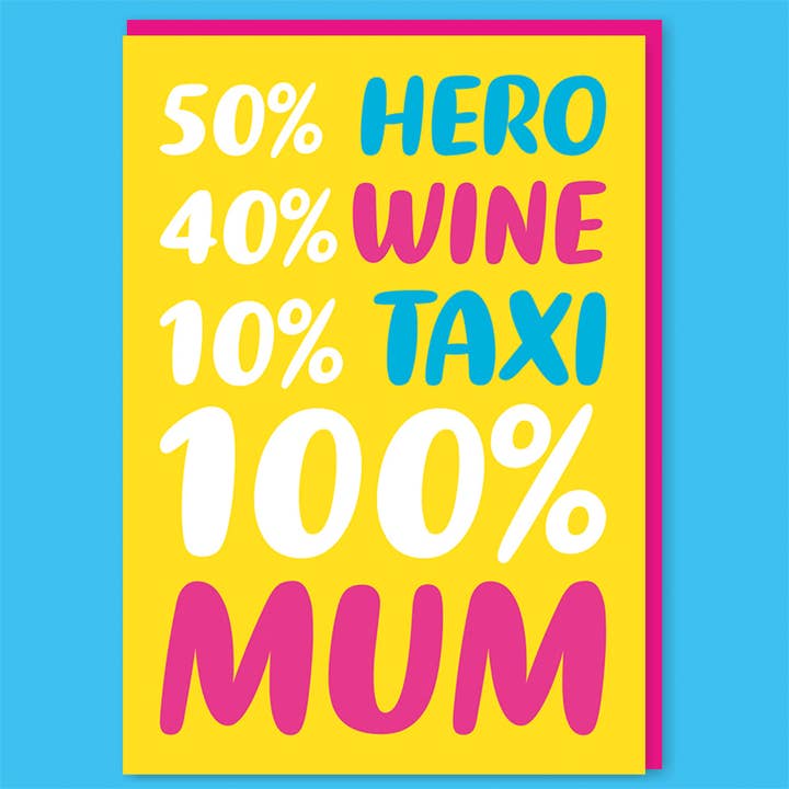 Tarjeta de felicitación 100% para el Día de la Madre para venta al por mayor de Dean Morris Cards