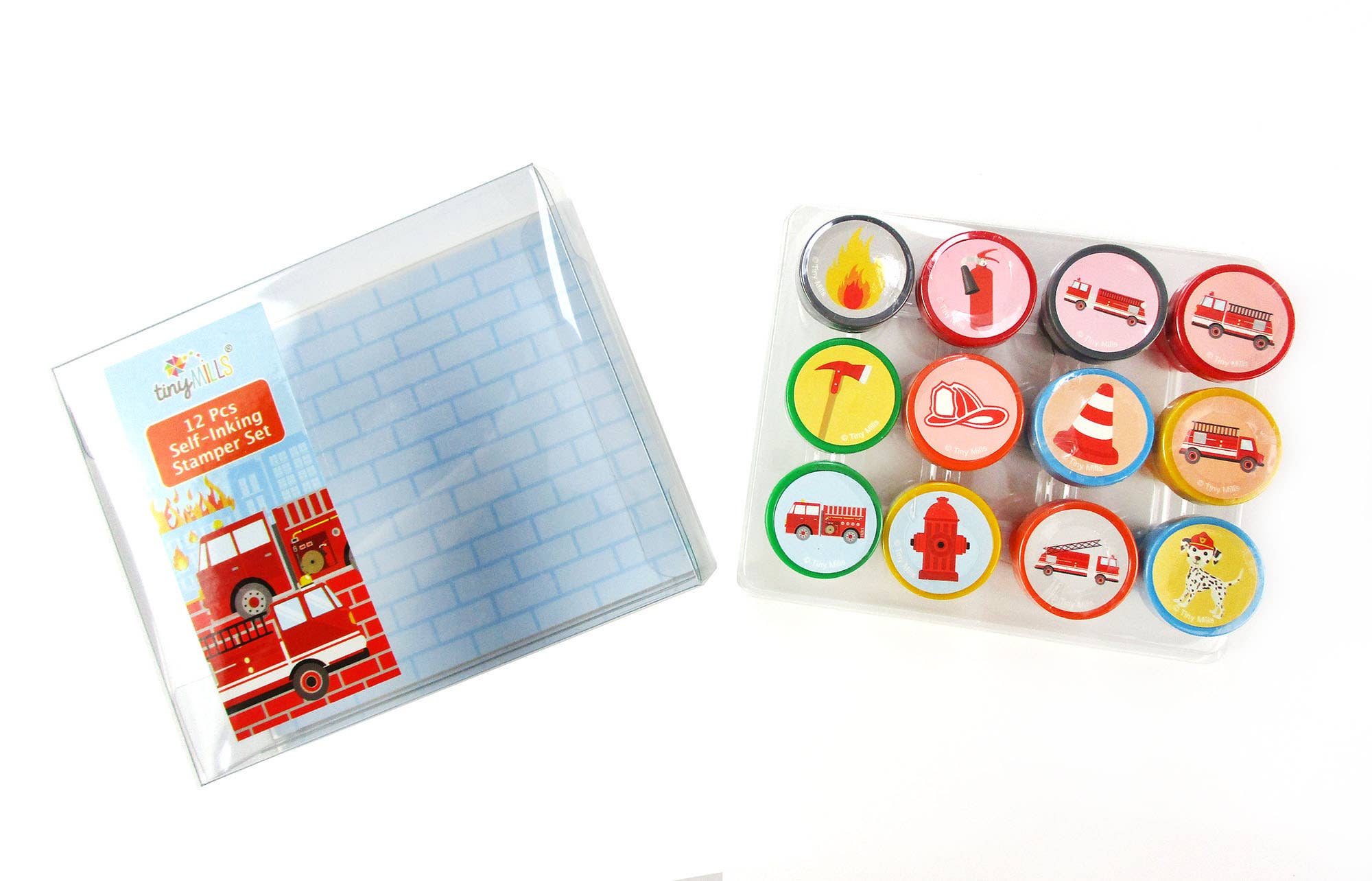 Tiny Mills - Wholesale Rubber/Decorative Stamp - Kids & Baby - Firetruck Stamp Kit for Kids 3