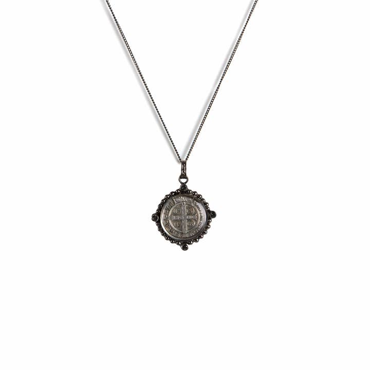 Bespoke San Benito Charm Necklace - Gunmetal for wholesale by VSA Designs Inc.