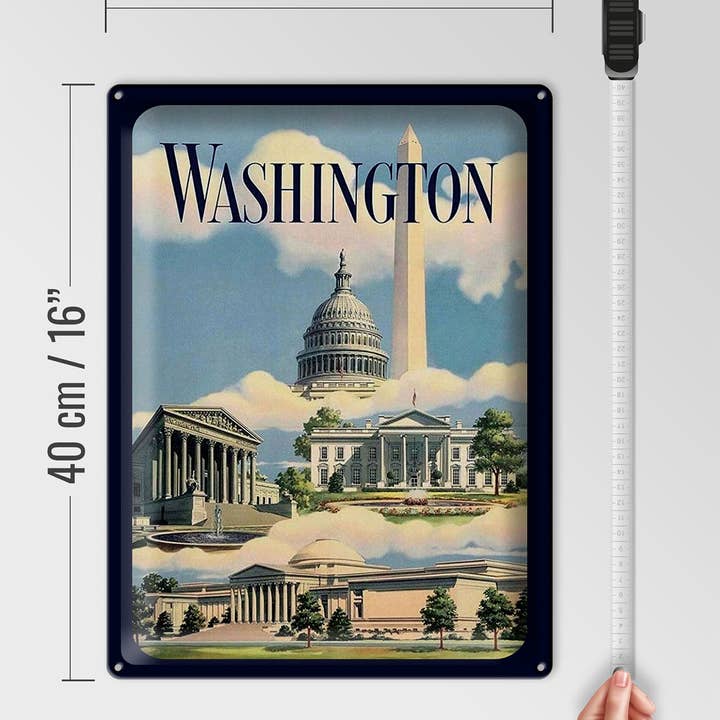 Femer - Wholesale Sign - Tin Sign Travel 30x40 cm Washington Capitol Monument3