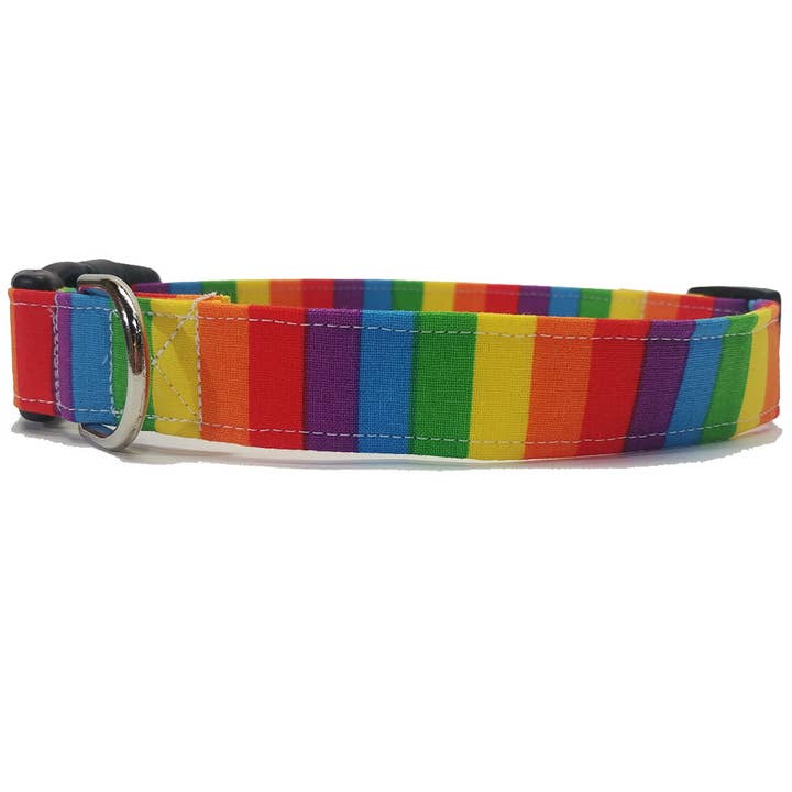Rainbow Gay Pride Buckle Collar for wholesale by Buddy and Friends