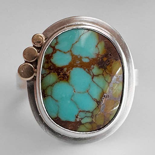 Anel Aura Turquesa Sierra Nevada por atacado de McKenzie Mendel Jewelry