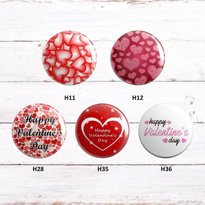 Exchangeables Badge Reels - Wholesale Lapel Pin/Button - Exchangeable Badge Button Valentines Day1