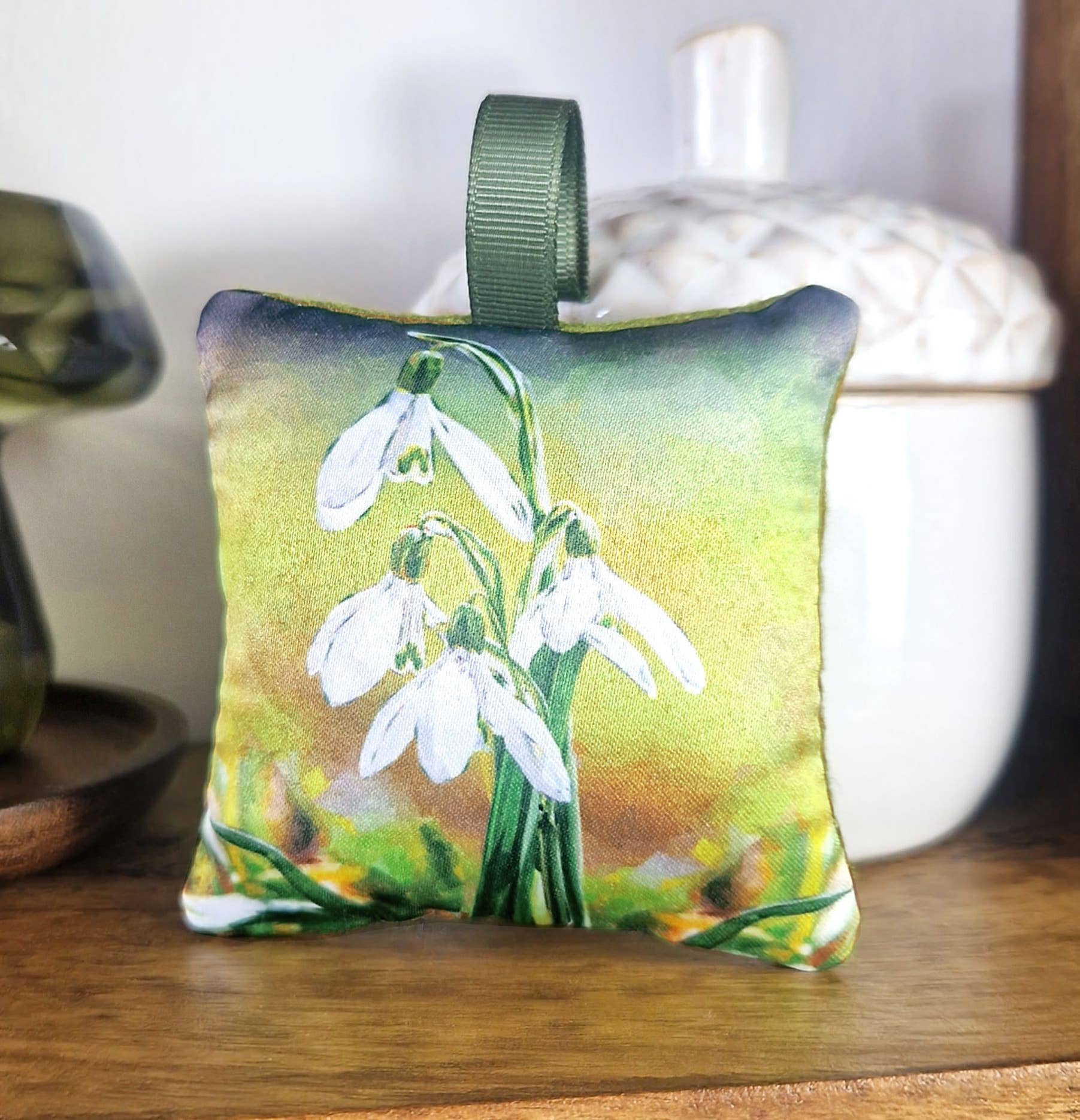 Louise Jennifer Design - Vente Sachet parfumé - Sachet de lavande suspendu fait main SNOWDROPS *MEILLEURE VENTE3