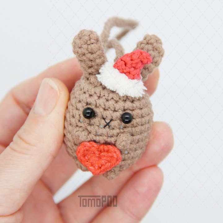 TOMOPOD LLC - Vente Objets de décoration - Miroir de voiture en crochet à suspendre en forme de lapin, décoration de sapin de Noël4