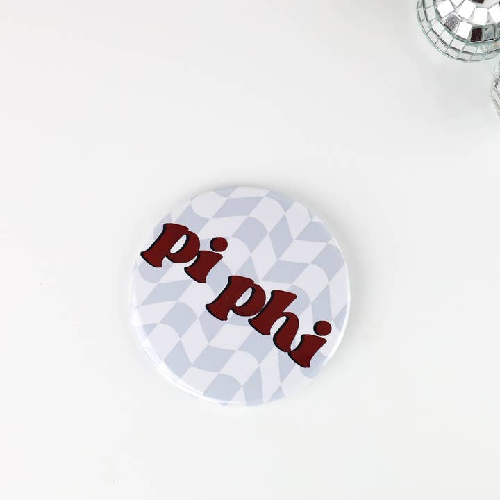 Tailgated Co. - Wholesale Lapel Pin/Button - Maroon Pi Beta Phi Sorority Greek Game Day Buttons1