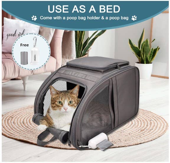 Jespet - Wholesale Pet Carrier - Cat/Dog - GOOPAWS Pet Carrier Backpack for Dogs and Cats, Collapsible with Breathable Mesh Dog Backpack, for Pets Up to 25 Lbs4